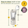 Φορητός μπλέντερ Cuisinart Blast & Go PBL100E, 120 W, 500 ml, 20.000 στροφές/λεπτό, 2 λειτουργίες, χωρίς BPA, φόρτιση μέσω USB-C, λευκό