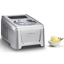 Μηχανή παγωτού Cuisinart Freeze Ease Pro ICE150E, 150 W, 1,5 λίτρα, 3 επίπεδα, 4 προγράμματα, συμπιεστής, ανοξείδωτο