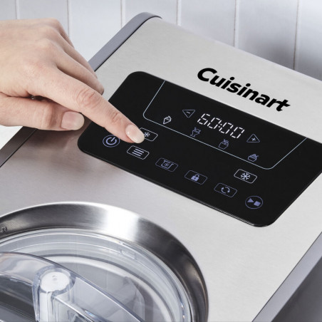 Μηχανή παγωτού Cuisinart Freeze Ease Pro ICE150E, 150 W, 1,5 λίτρα, 3 επίπεδα, 4 προγράμματα, συμπιεστής, ανοξείδωτο