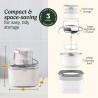 Μηχανή παγωτού Cuisinart Solo Scoops ICEM10E, 25 W, 475 ml, έως 8 μπάλες παγωτού, λευκό
