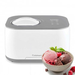 Μηχανή παγωτού Cuisinart Freeze Ease ICE90E, 100 W, 0,95 λίτρα, 3 προγράμματα, συμπιεστής, λευκό/γκρι