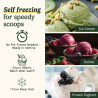 Μηχανή παγωτού Cuisinart Freeze Ease ICE90E, 100 W, 0,95 λίτρα, 3 προγράμματα, συμπιεστής, λευκό/γκρι