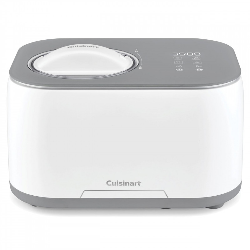 Μηχανή παγωτού Cuisinart Freeze Ease ICE90E, 100 W, 0,95 λίτρα, 3 προγράμματα, συμπιεστής, λευκό/γκρι