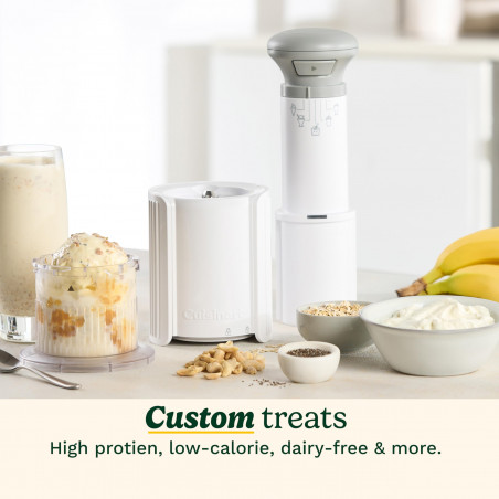 Μηχανή παγωτού Cuisinart Freeze Wand ICEFD10E, 250 W, 240 ml, 5 προγράμματα, χωρίς BPA, αθόρυβη λειτουργία, λευκό