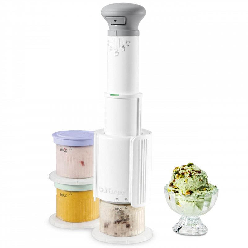 Μηχανή παγωτού Cuisinart Freeze Wand ICEFD10E, 250 W, 240 ml, 5 προγράμματα, χωρίς BPA, αθόρυβη λειτουργία, λευκό