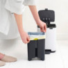 Κάδος απορριμμάτων Brabantia Bo Pedal 1010117, 4 λίτρα, Απαλό κλείσιμο, Αντιολισθητική βάση, Λευκό
