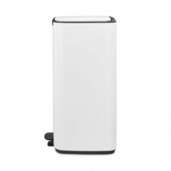 Κάδος απορριμμάτων Brabantia Bo Pedal 1010120, 30 λίτρα, Απαλό κλείσιμο, Αντιολισθητική βάση, Λευκό