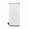 Κάδος απορριμμάτων Brabantia Bo Pedal 1010120, 30 λίτρα, Απαλό κλείσιμο, Αντιολισθητική βάση, Λευκό
