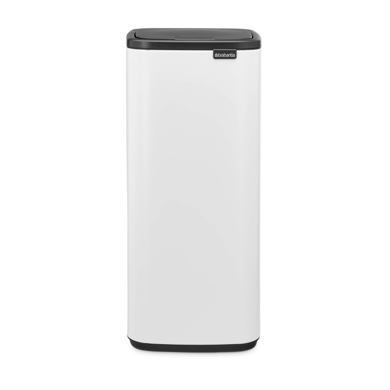 Κάδος απορριμμάτων Brabantia Bo Touch 1010121, 30 λίτρα, Ομαλό και αθόρυβο άνοιγμα, Μεγάλο άνοιγμα, Λευκό
