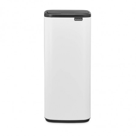 Κάδος απορριμμάτων Brabantia Bo Touch 1010121, 30 λίτρα, Ομαλό και αθόρυβο άνοιγμα, Μεγάλο άνοιγμα, Λευκό
