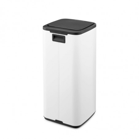 Κάδος απορριμμάτων Brabantia Bo Touch 1010121, 30 λίτρα, Ομαλό και αθόρυβο άνοιγμα, Μεγάλο άνοιγμα, Λευκό