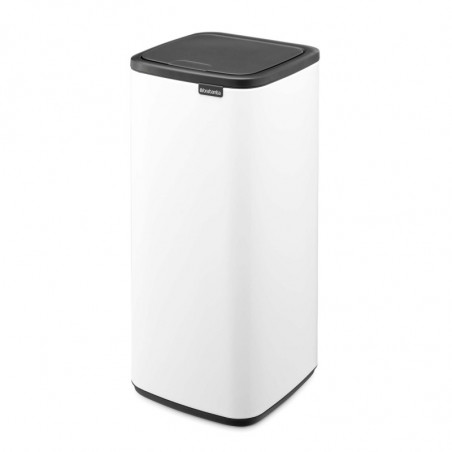 Κάδος απορριμμάτων Brabantia Bo Touch 1010121, 30 λίτρα, Ομαλό και αθόρυβο άνοιγμα, Μεγάλο άνοιγμα, Λευκό