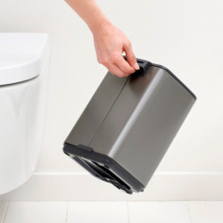 Κάδος απορριμμάτων Brabantia Bo Pedal 1010126, 4 λίτρα, Απαλό κλείσιμο, Αντιολισθητική βάση, Γκρι