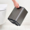 Κάδος απορριμμάτων Brabantia Bo Pedal 1010127, 7 λίτρα, Απαλό κλείσιμο, Βάση με ελαστικό επίστρωμα, Σκούρο γκρι