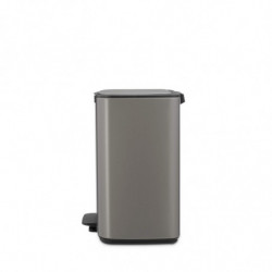Κάδος απορριμμάτων Brabantia Bo Pedal 1010128, 12 λίτρα, Απαλό κλείσιμο, Αντιολισθητική βάση, Γκρι