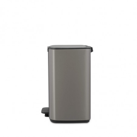 Κάδος απορριμμάτων Brabantia Bo Pedal 1010128, 12 λίτρα, Απαλό κλείσιμο, Αντιολισθητική βάση, Γκρι