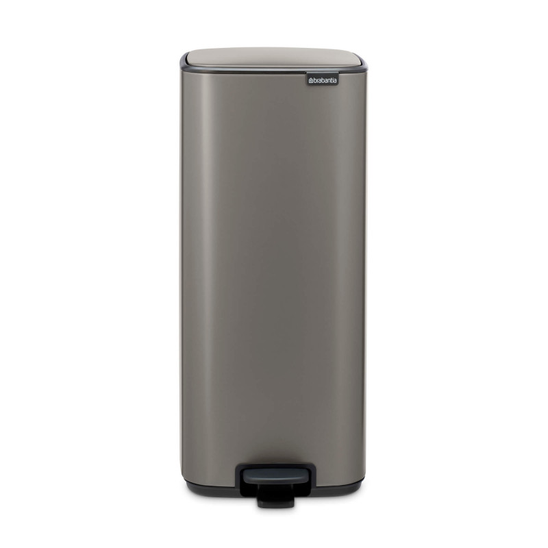 Κάδος απορριμμάτων Brabantia Bo Pedal 1010129, 30 λίτρα, Απαλό κλείσιμο, Αντιολισθητική βάση, Γκρι