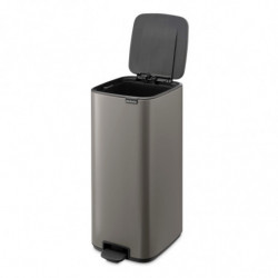 Κάδος απορριμμάτων Brabantia Bo Pedal 1010129, 30 λίτρα, Απαλό κλείσιμο, Αντιολισθητική βάση, Γκρι