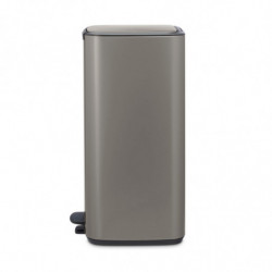 Κάδος απορριμμάτων Brabantia Bo Pedal 1010129, 30 λίτρα, Απαλό κλείσιμο, Αντιολισθητική βάση, Γκρι
