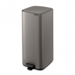 Κάδος απορριμμάτων Brabantia Bo Pedal 1010129, 30 λίτρα, Απαλό κλείσιμο, Αντιολισθητική βάση, Γκρι