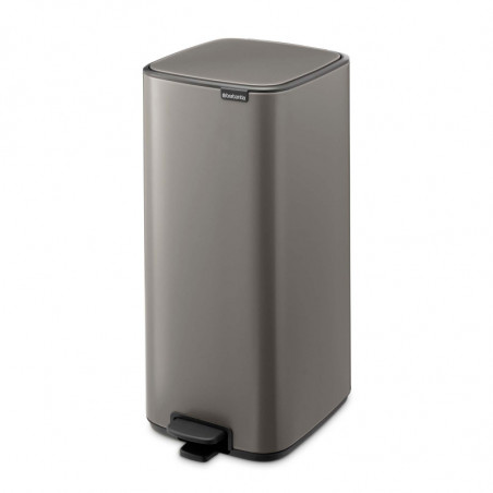 Κάδος απορριμμάτων Brabantia Bo Pedal 1010129, 30 λίτρα, Απαλό κλείσιμο, Αντιολισθητική βάση, Γκρι