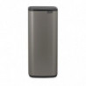 Κάδος απορριμμάτων Brabantia Bo Touch 1010130, 30 λίτρα, Ομαλό και αθόρυβο άνοιγμα, Μεγάλο άνοιγμα, Γκρι