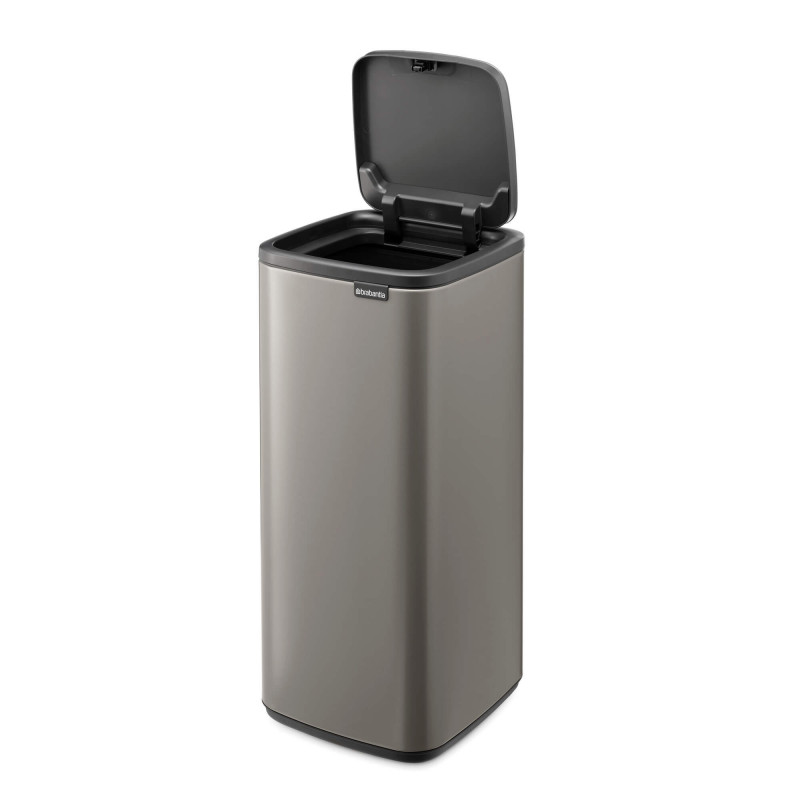 Κάδος απορριμμάτων Brabantia Bo Touch 1010130, 30 λίτρα, Ομαλό και αθόρυβο άνοιγμα, Μεγάλο άνοιγμα, Γκρι