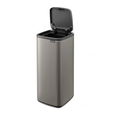 Κάδος απορριμμάτων Brabantia Bo Touch 1010130, 30 λίτρα, Ομαλό και αθόρυβο άνοιγμα, Μεγάλο άνοιγμα, Γκρι