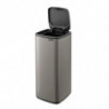 Κάδος απορριμμάτων Brabantia Bo Touch 1010130, 30 λίτρα, Ομαλό και αθόρυβο άνοιγμα, Μεγάλο άνοιγμα, Γκρι