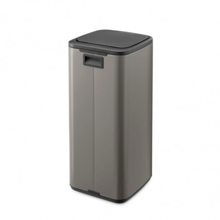 Κάδος απορριμμάτων Brabantia Bo Touch 1010130, 30 λίτρα, Ομαλό και αθόρυβο άνοιγμα, Μεγάλο άνοιγμα, Γκρι