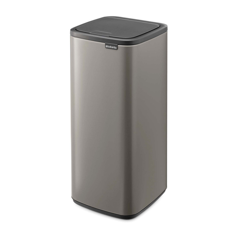 Κάδος απορριμμάτων Brabantia Bo Touch 1010130, 30 λίτρα, Ομαλό και αθόρυβο άνοιγμα, Μεγάλο άνοιγμα, Γκρι