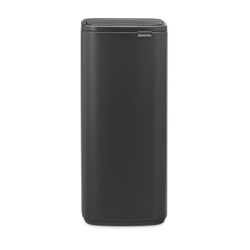 Κάδος απορριμμάτων Brabantia Bo Touch 1010135, 30 λίτρα, Ομαλό και αθόρυβο άνοιγμα, Μεγάλο άνοιγμα, Επίστρωση από ορυκτά, Σκούρο γκρι
