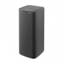 Κάδος απορριμμάτων Brabantia Bo Touch 1010135, 30 λίτρα, Ομαλό και αθόρυβο άνοιγμα, Μεγάλο άνοιγμα, Επίστρωση από ορυκτά, Σκούρο γκρι
