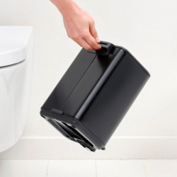 Κάδος απορριμμάτων Brabantia Bo Pedal 1010136, 4 λίτρα, Απαλό κλείσιμο, Αντιολισθητική βάση, Μαύρος