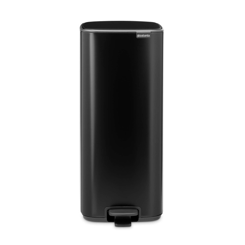 Κάδος απορριμμάτων Brabantia Bo Pedal 1010139, 30 λίτρα, Απαλό κλείσιμο, Αντιολισθητική βάση, Μαύρος