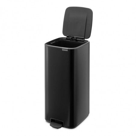 Κάδος απορριμμάτων Brabantia Bo Pedal 1010139, 30 λίτρα, Απαλό κλείσιμο, Αντιολισθητική βάση, Μαύρος