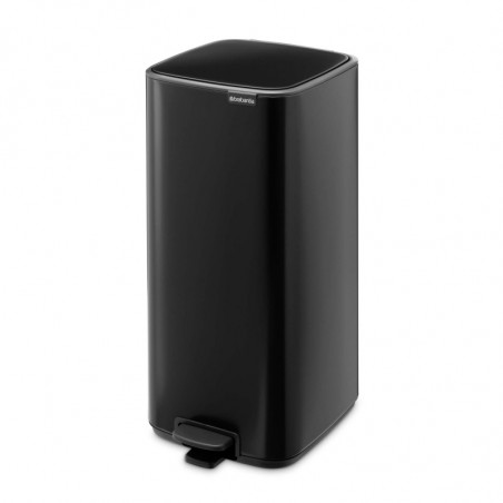 Κάδος απορριμμάτων Brabantia Bo Pedal 1010139, 30 λίτρα, Απαλό κλείσιμο, Αντιολισθητική βάση, Μαύρος