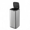 Κάδος απορριμμάτων Brabantia Bo Touch 1010145, 30 λίτρα, Ομαλό και αθόρυβο άνοιγμα, Μεγάλο άνοιγμα, Ανθεκτικό στα δακτυλικά αποτυπώματα, Ανοξείδωτο/Ματ