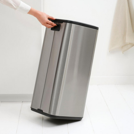 Κάδος απορριμμάτων Brabantia Bo Touch 1010145, 30 λίτρα, Ομαλό και αθόρυβο άνοιγμα, Μεγάλο άνοιγμα, Ανθεκτικό στα δακτυλικά αποτυπώματα, Ανοξείδωτο/Ματ