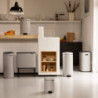 Κάδος απορριμμάτων με πεντάλ Brabantia NewIcon 1010441, 20 λίτρα, Απαλό κλείσιμο, Αντιολισθητική βάση, Ανοιχτό γκρι