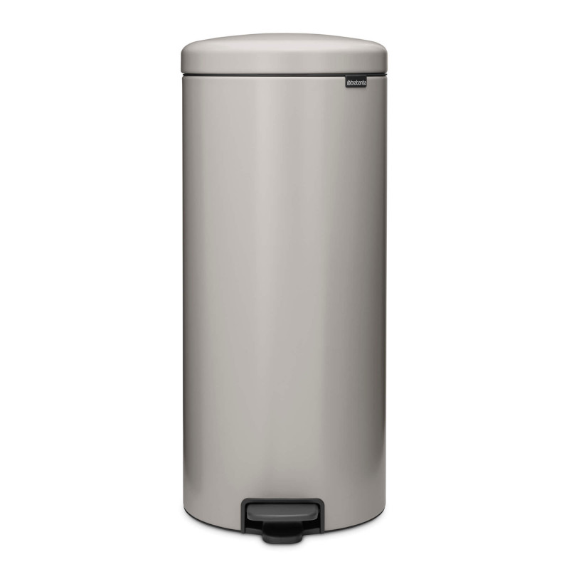 Κάδος απορριμμάτων με πεντάλ Brabantia NewIcon 1010442, 30 λίτρα, Απαλό κλείσιμο, Αντιολισθητική βάση, Ανοιχτό γκρι