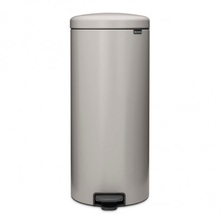 Κάδος απορριμμάτων με πεντάλ Brabantia NewIcon 1010442, 30 λίτρα, Απαλό κλείσιμο, Αντιολισθητική βάση, Ανοιχτό γκρι
