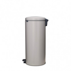 Κάδος απορριμμάτων με πεντάλ Brabantia NewIcon 1010442, 30 λίτρα, Απαλό κλείσιμο, Αντιολισθητική βάση, Ανοιχτό γκρι