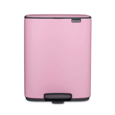 Κάδος απορριμμάτων Brabantia Bo Pedal 1010446, 12 λίτρα, Απαλό κλείσιμο, Αντιολισθητική βάση, Ροζ