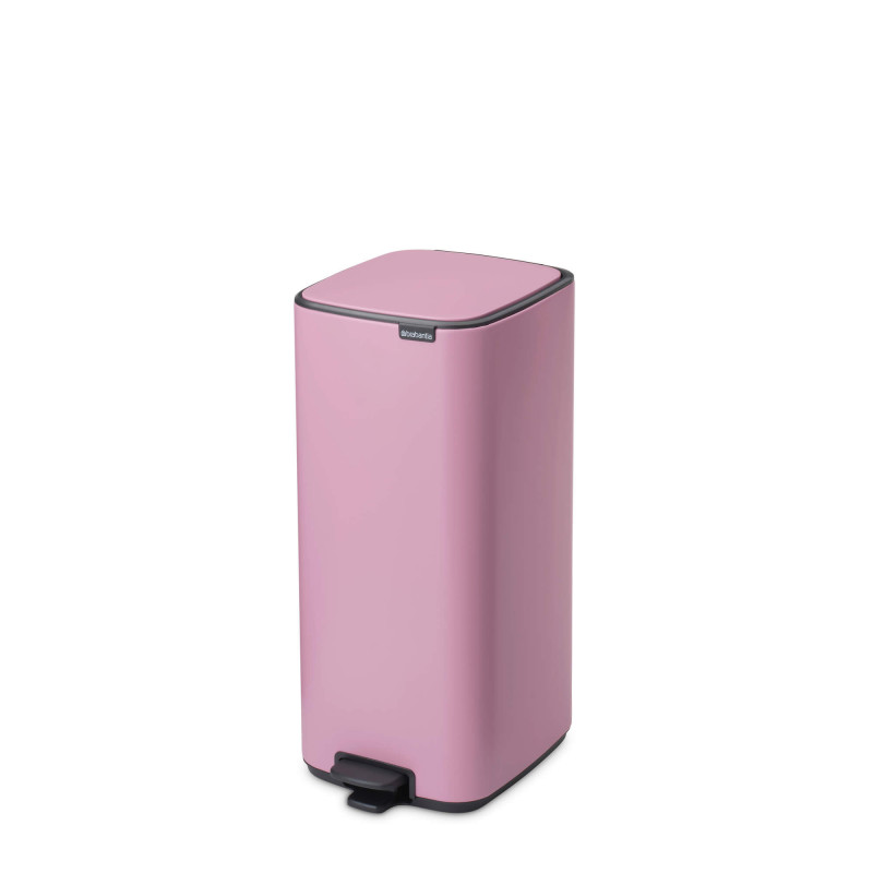 Κάδος απορριμμάτων Brabantia Bo Pedal 1010447, 30 λίτρα, Απαλό κλείσιμο, Αντιολισθητική βάση, Ροζ