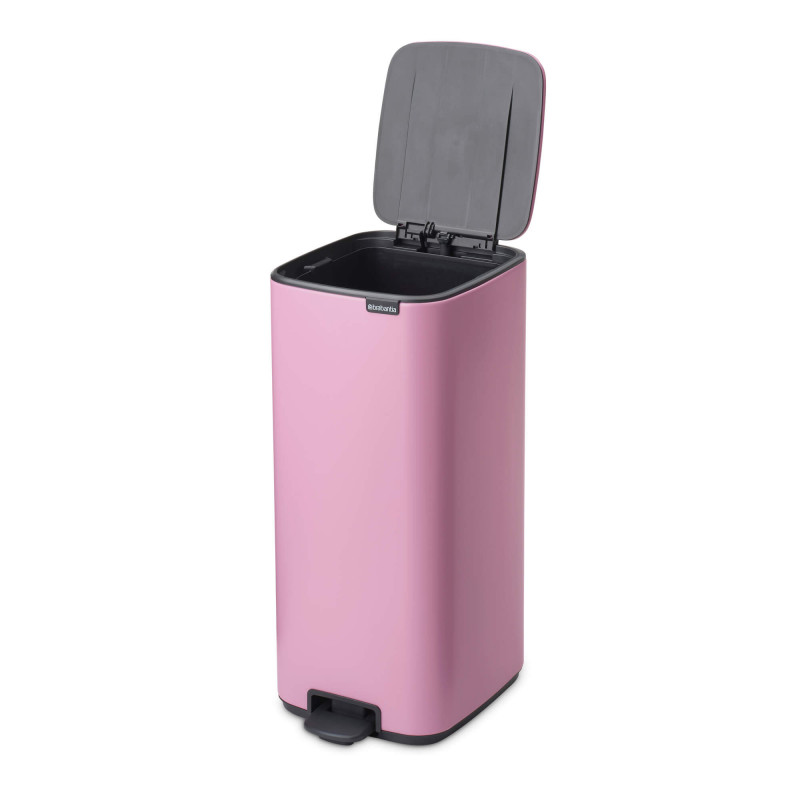 Κάδος απορριμμάτων Brabantia Bo Pedal 1010447, 30 λίτρα, Απαλό κλείσιμο, Αντιολισθητική βάση, Ροζ