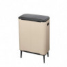 Κάδος απορριμμάτων Brabantia Bo Touch Hi 1010457, 60 λίτρα, Πλευρικές λαβές μεταφοράς, Ρυθμιζόμενα πόδια, Μπεζ
