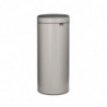 Κάδος απορριμμάτων Brabantia Touch Bin New 1010459, 30 λίτρα, Αθόρυβο και ομαλό κλείσιμο, Ανοιχτό γκρι