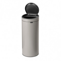 Κάδος απορριμμάτων Brabantia Touch Bin New 1010459, 30 λίτρα, Αθόρυβο και ομαλό κλείσιμο, Ανοιχτό γκρι