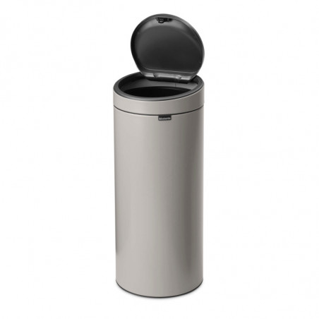 Κάδος απορριμμάτων Brabantia Touch Bin New 1010459, 30 λίτρα, Αθόρυβο και ομαλό κλείσιμο, Ανοιχτό γκρι